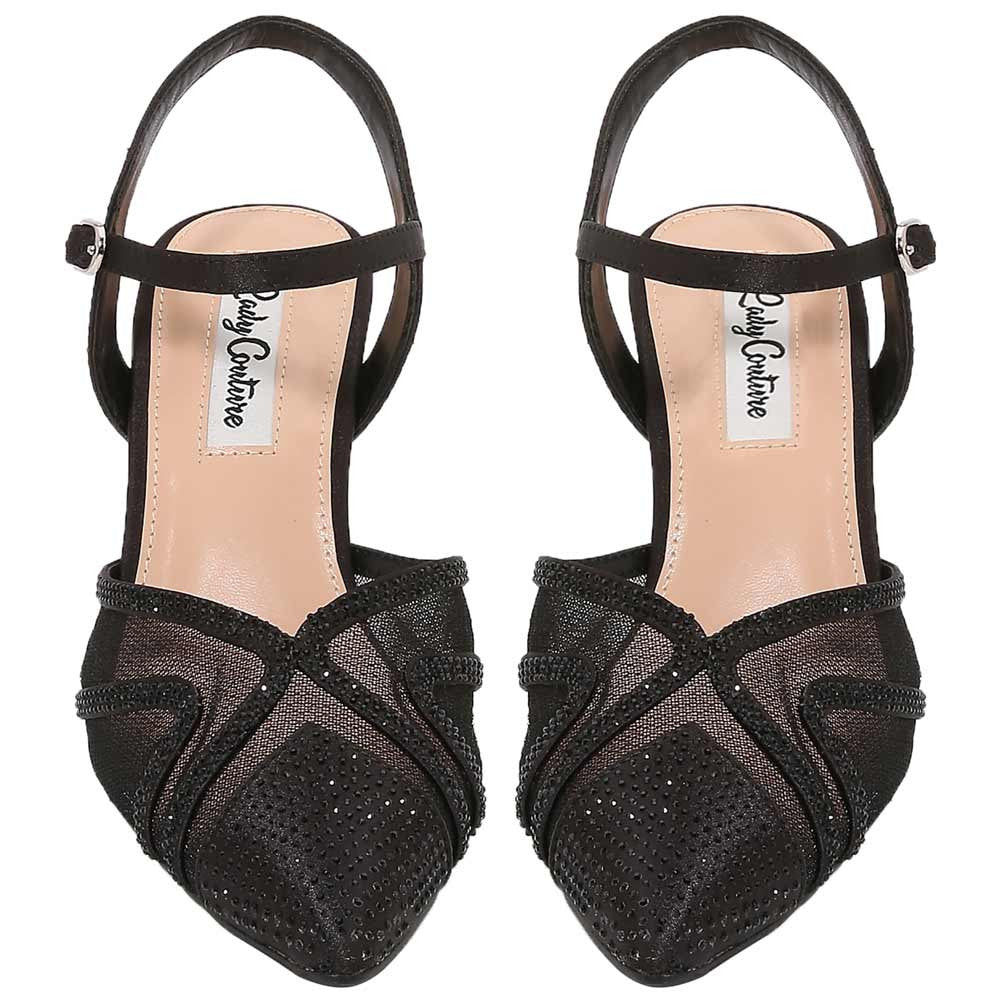Lady Couture Gala 3.5” Sculpted Heel Pumps in Black