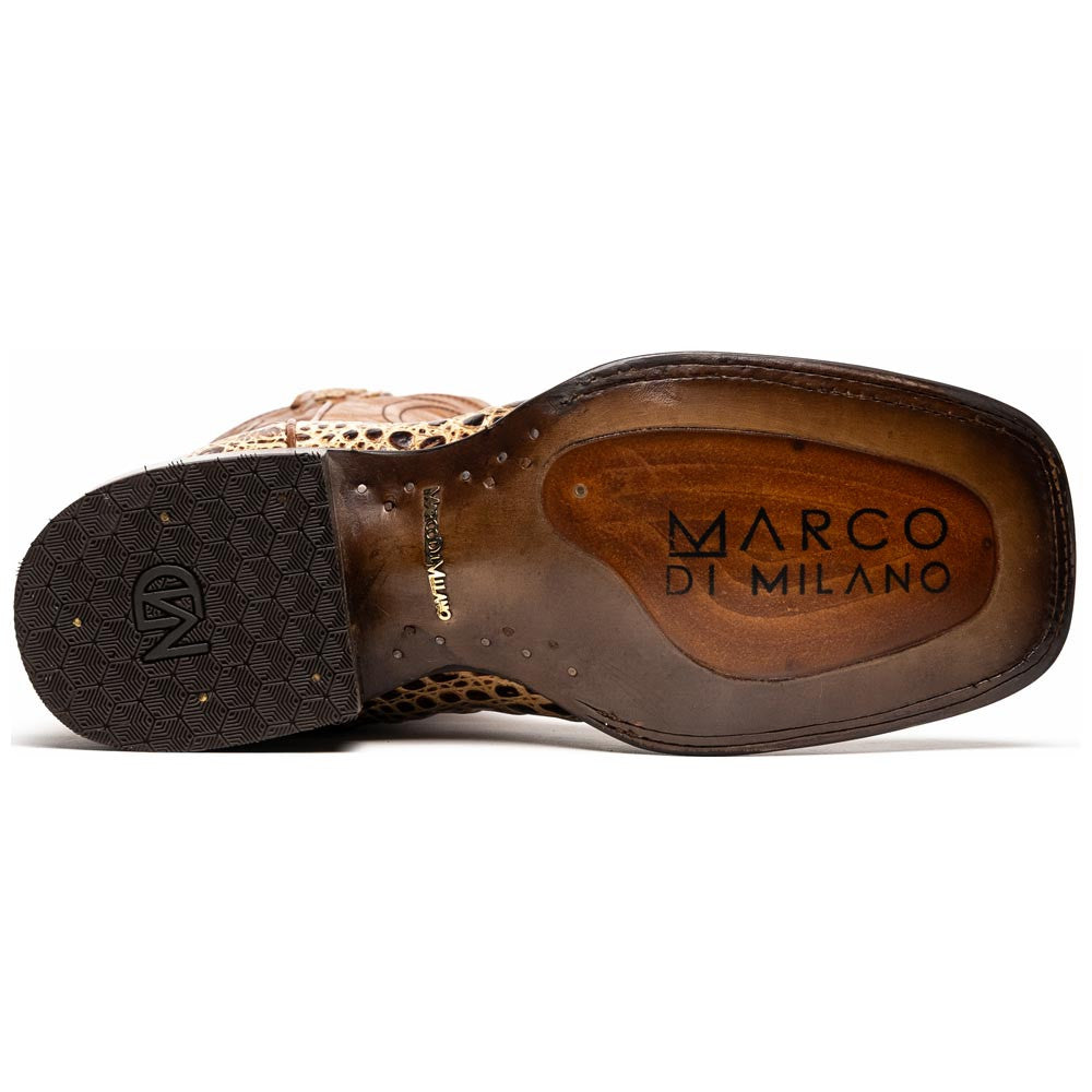 Tucson Genuine Caiman Belly Skin Stone Orix Cowboy Boot | Marco Di Milano Western Boots