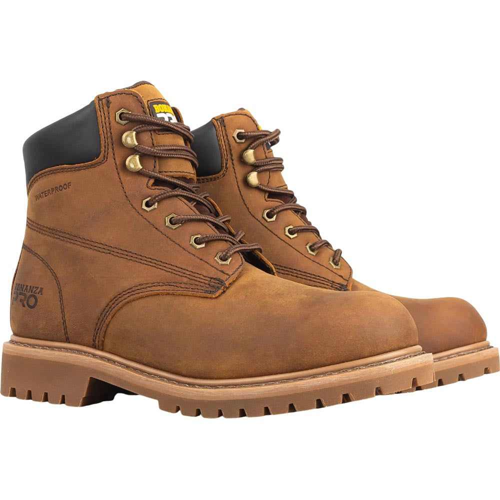 Bonanza Trailhead Pro 6” Brown Plain Toe Work Boots