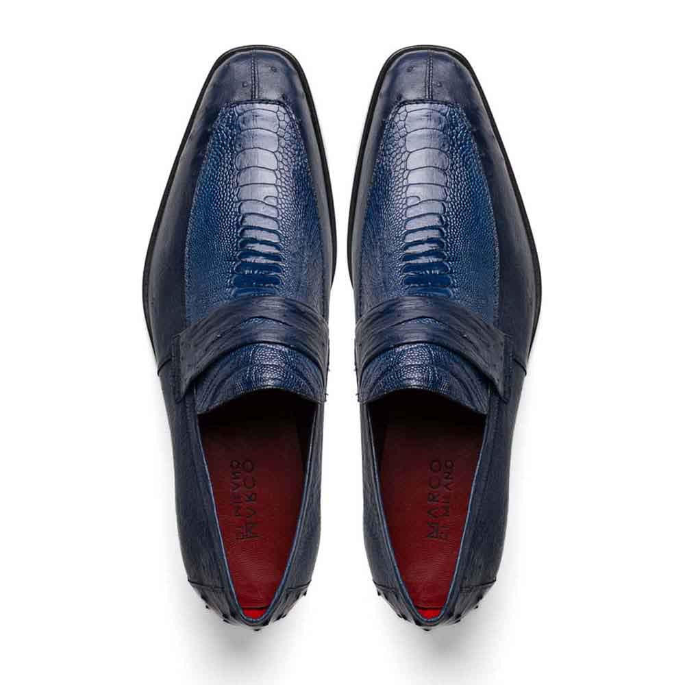 MARCO DI MILANO Fangio Denim Blue Classic Penny Loafer