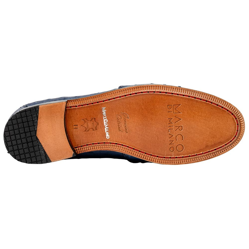Marco Di Milano Aubiere Navy Ostrich Loafers