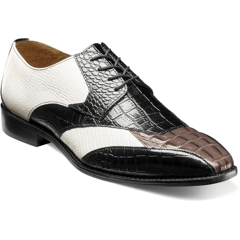 Stacy Adams Tristano Modified Bike Toe Oxford in Black/Gray