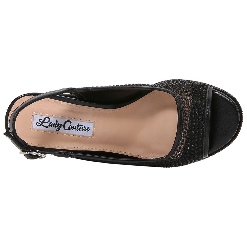 Lady Couture Belair 4” Wedge Sandals in Black