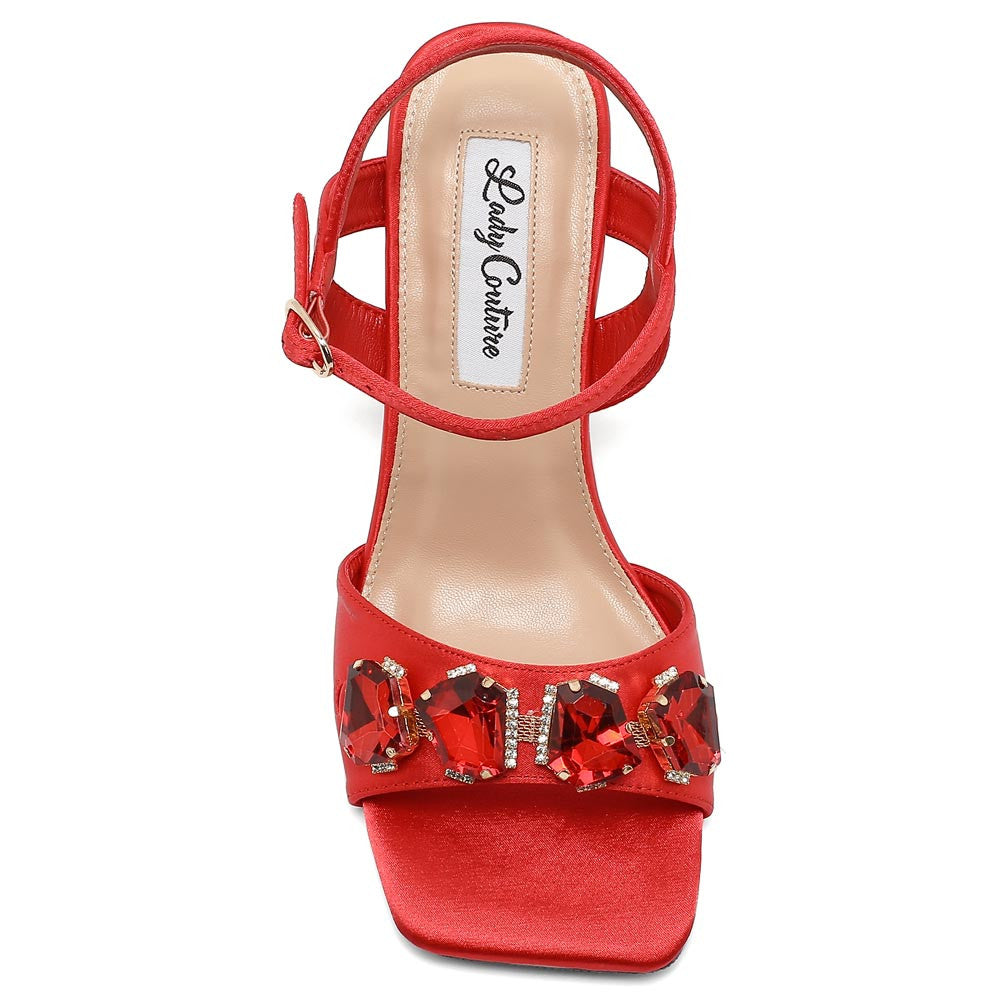 Lady Couture Delight 2.5" Sandal in Red