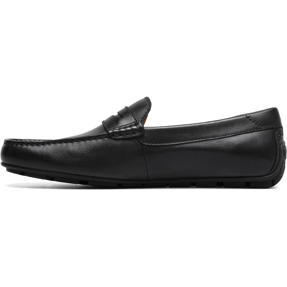 Florsheim Motor Smooth Moc Toe Penny Driver Black Men's Shoes