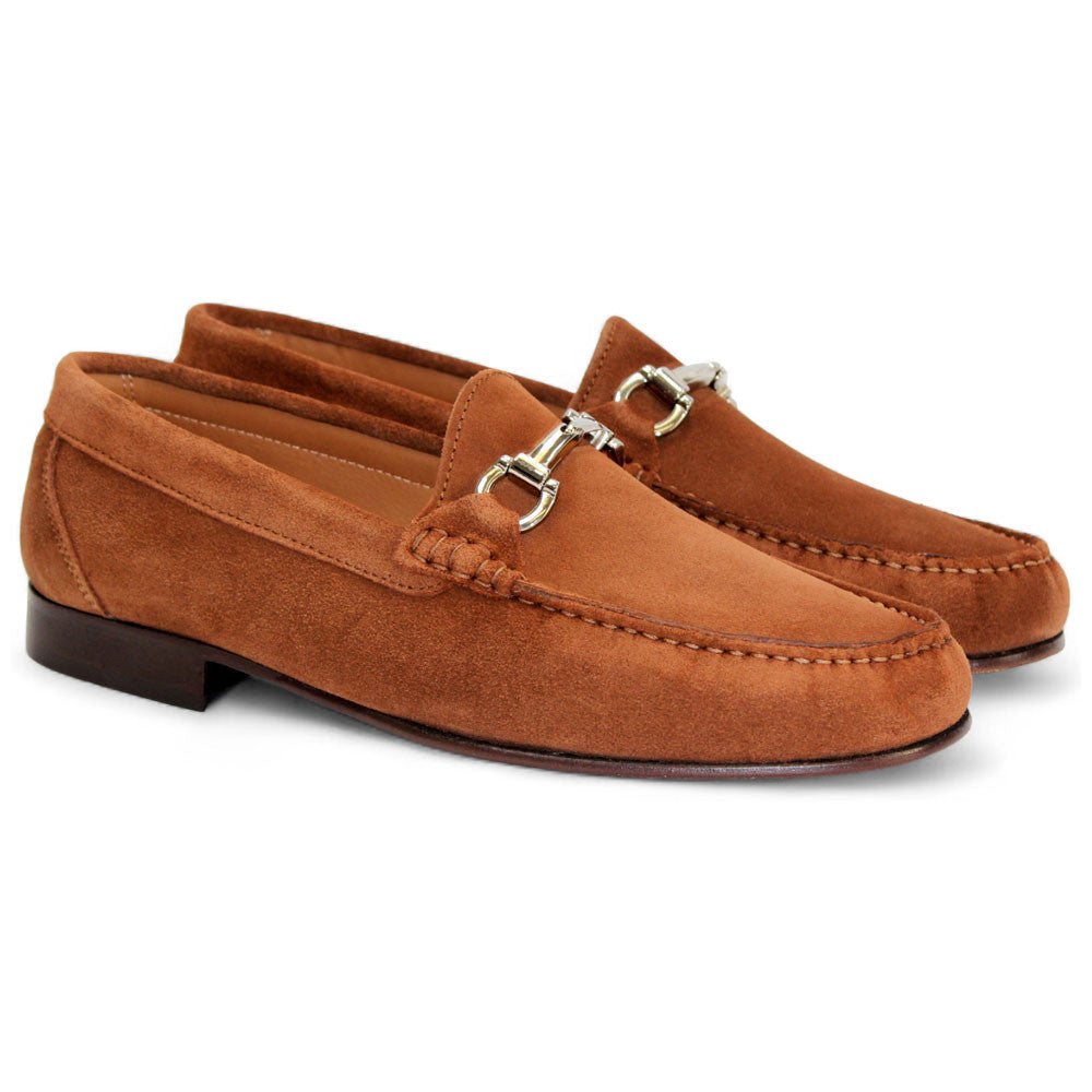 Termoli Rust Suede Leather Slip On | Duca Dress Loafers for Men