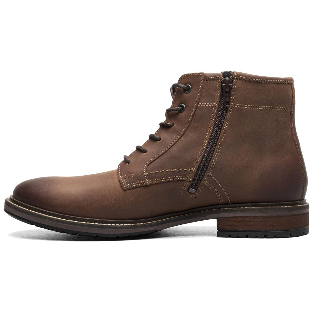 Forge Plain Toe Lace Up Boot | Florsheim Brown CH Dress Boots for Men