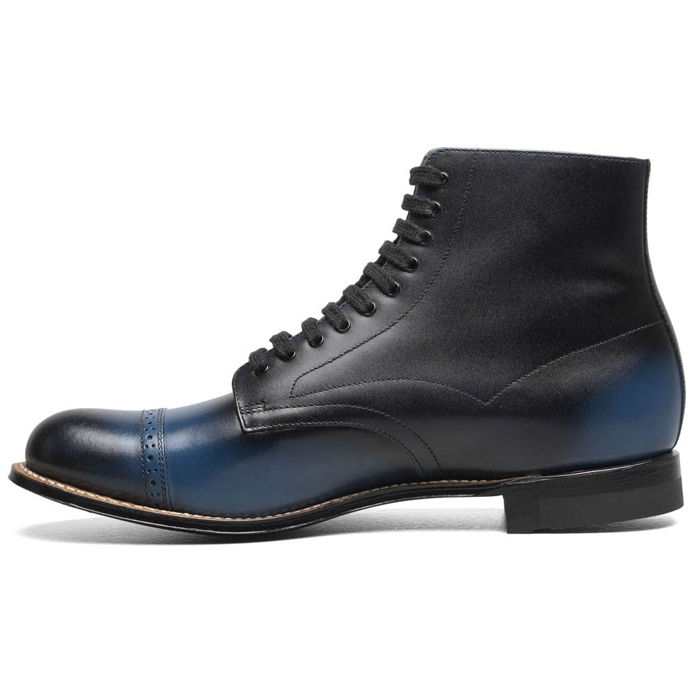 Stacy Adams Madison Blue Anaconda Print Leather Cap Toe Boots (USA Men Size)