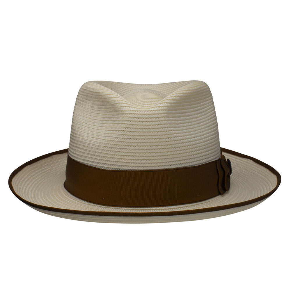 Dobbs Bradshaw Milan Straw Hat in Ivory/Cognac
