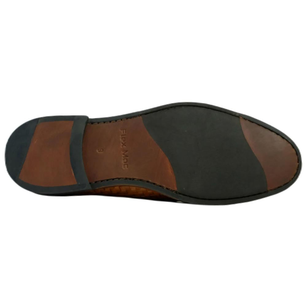 Alan Payne Boca Tan Woven Slip On Penny Loafers