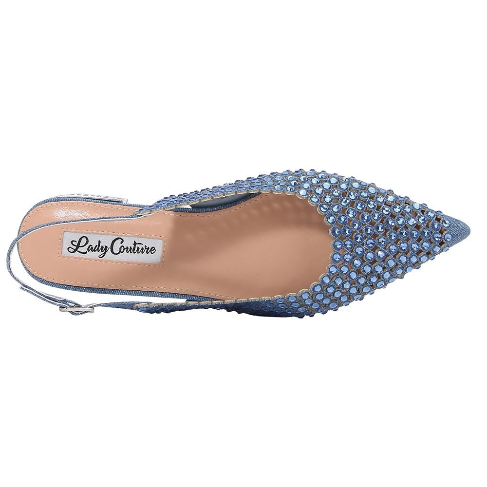 Lady Couture 0.75” Heel Emmy Flats in Blue