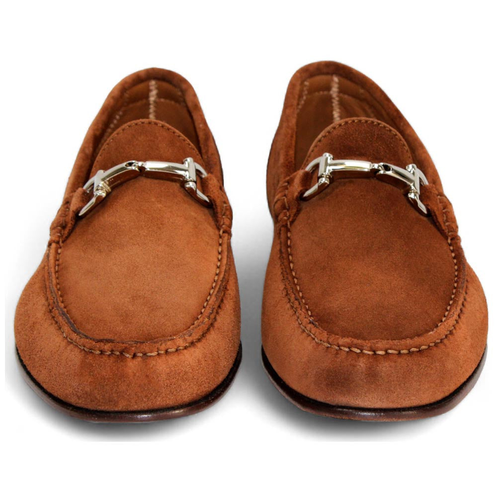 Termoli Rust Suede Leather Slip On | Duca Dress Loafers for Men