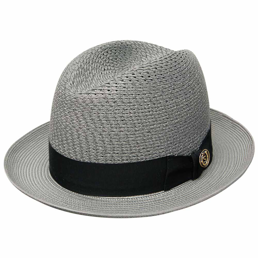 Stetson Madison Fedora Grey Milan Straw Hat