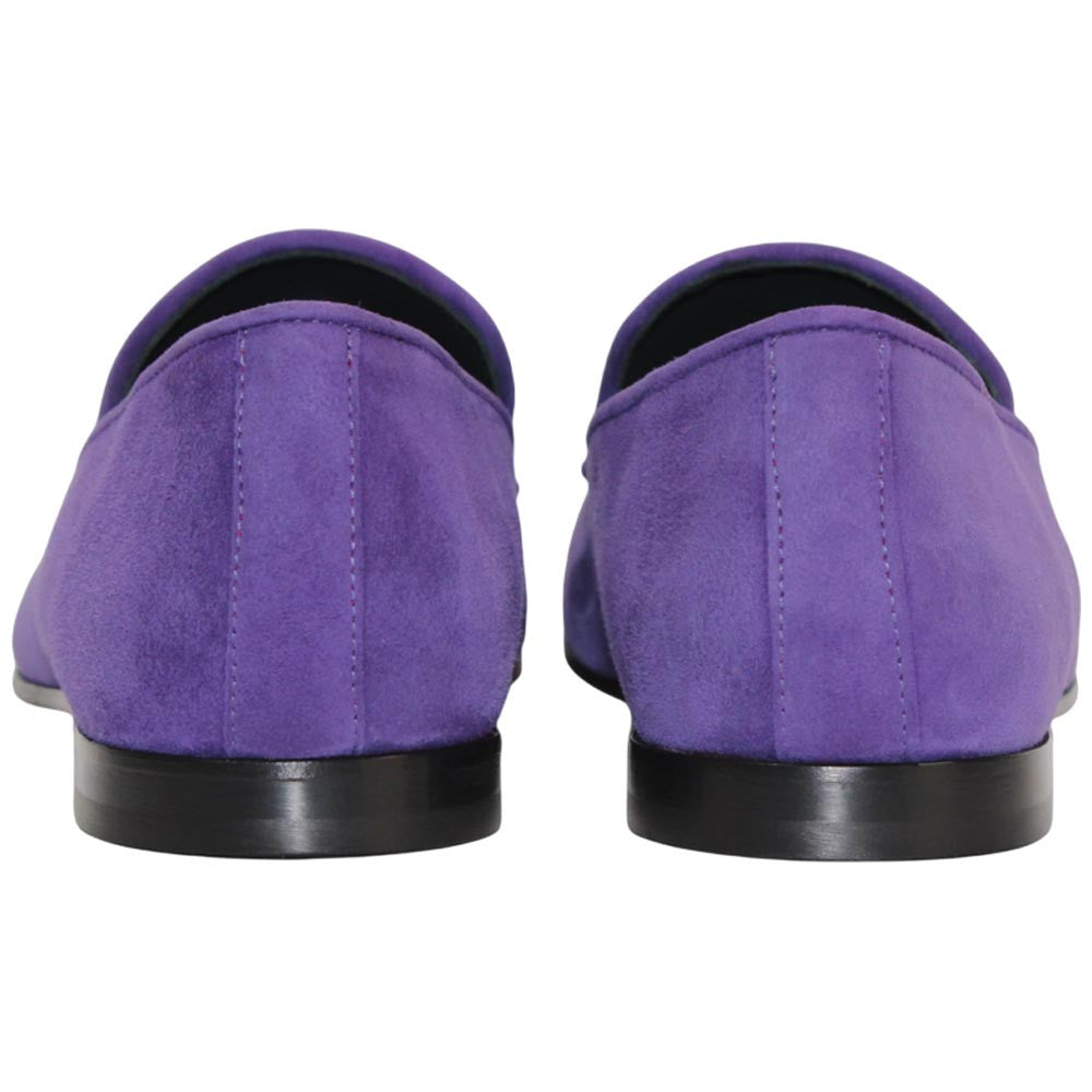 Anzio Purple Suede Dress Slip On | Duca Dress Loafers for Men