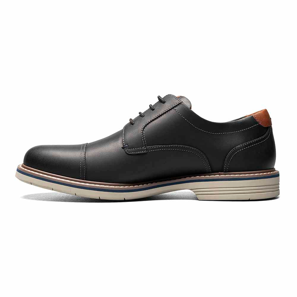 Florsheim Norwalk Black CH Soft Leather Cap Toe Casual Derby (USA Men Size)
