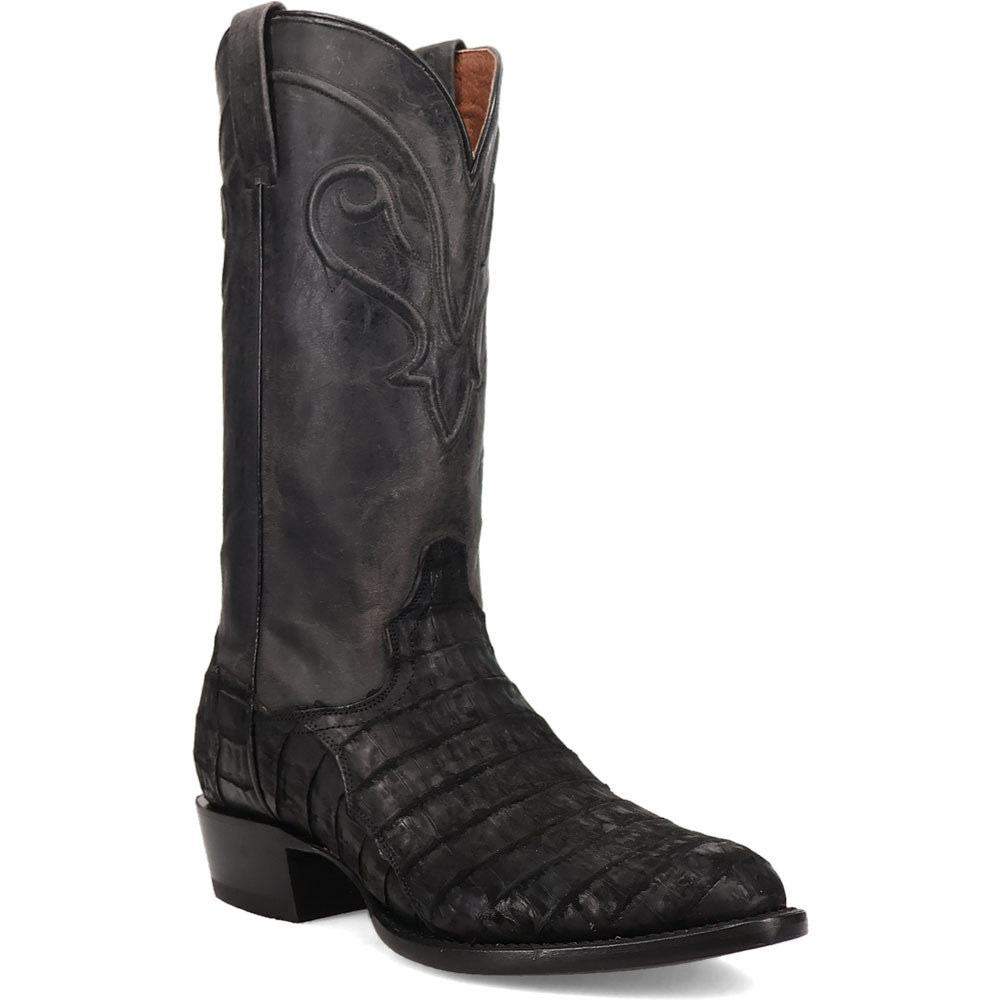 Dan Post Makara Genuine Caiman Crocodile Black 13” Round Toe Boot (US Men Size)