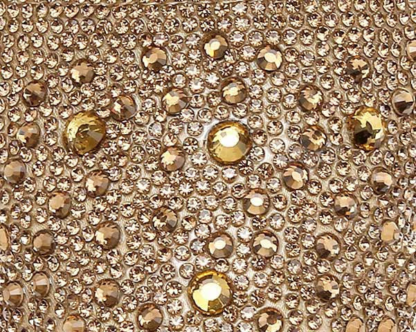Lady Couture Fever Women's Gold Rhinestone Crystal Pointed Toe Dress Shoes