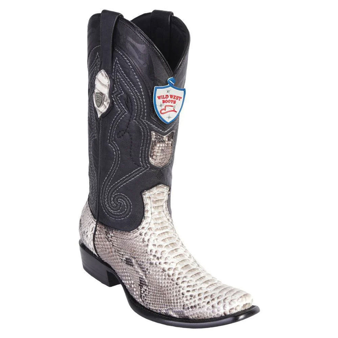 Wild West Natural Brown Python Dubai Toe Boots