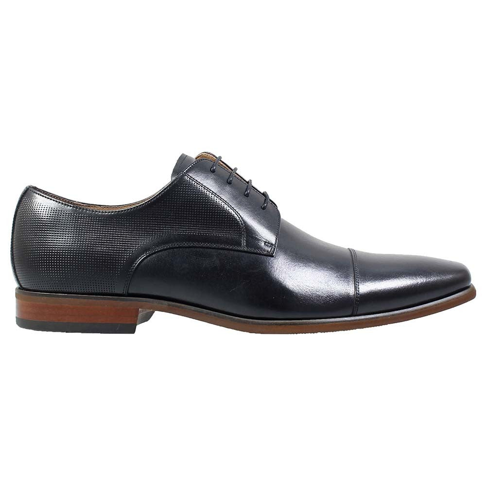 Florsheim Postino Black Smooth Leather Cap Toe Derby Dress Shoes (USA Men Size)