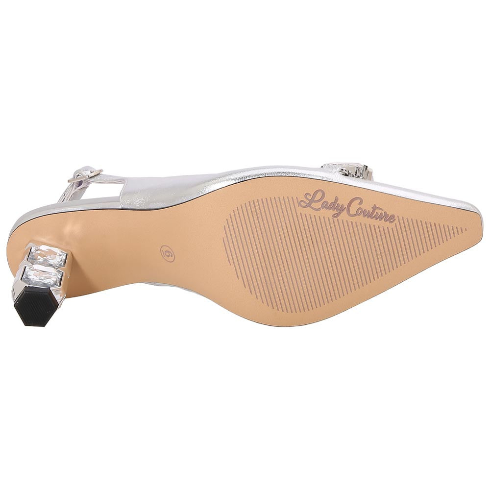 Lady Couture 3” Heel Glamour Pump in Silver