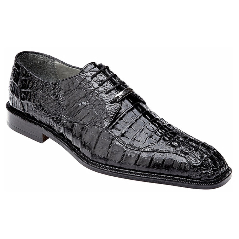 Belvedere Chapo Black Men’s Hornback Crocodile Shoes