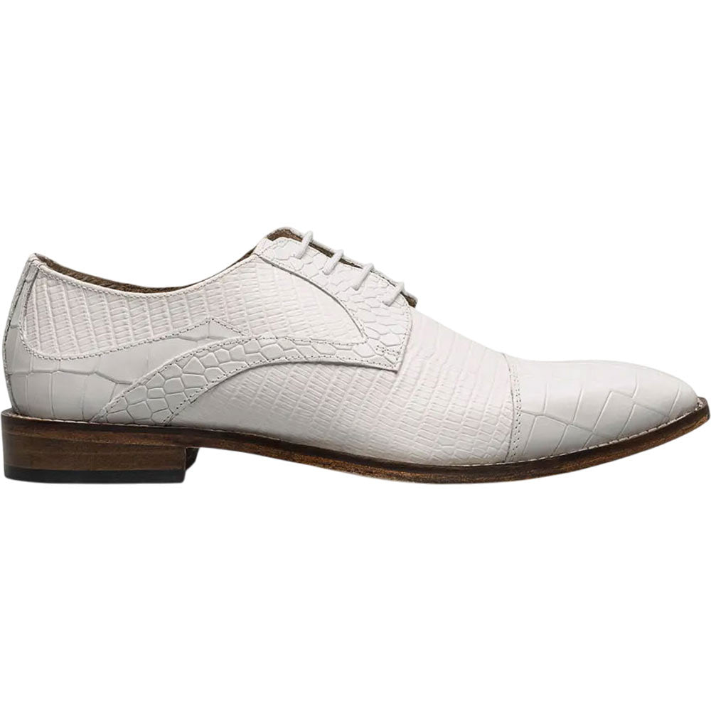 Stacy Adams TEDESCO White Cap Toe Oxford Shoes