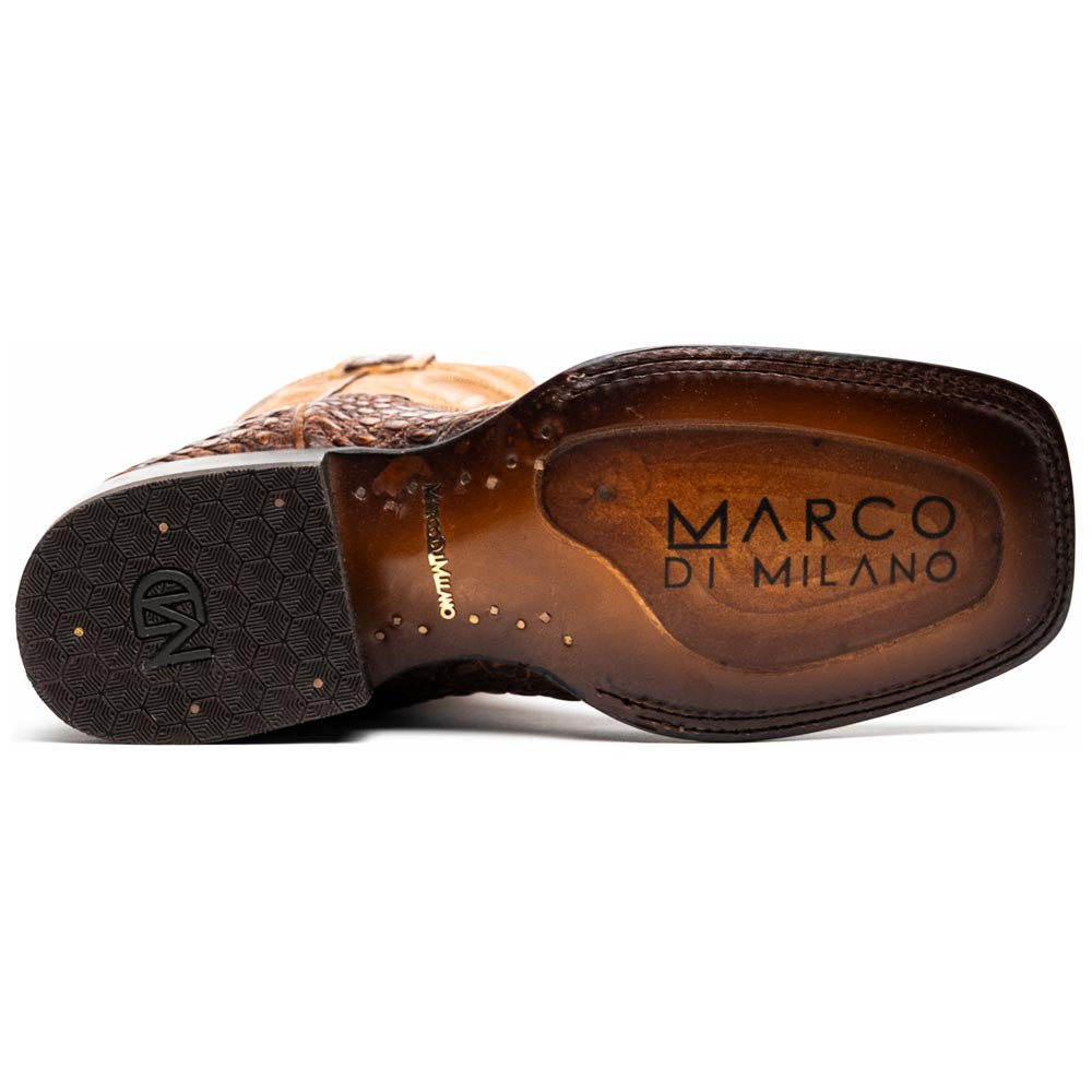 Tucson Genuine Caiman Belly Skin Aged Maple Cowboy Boot | Marco Di Milano Western Boots