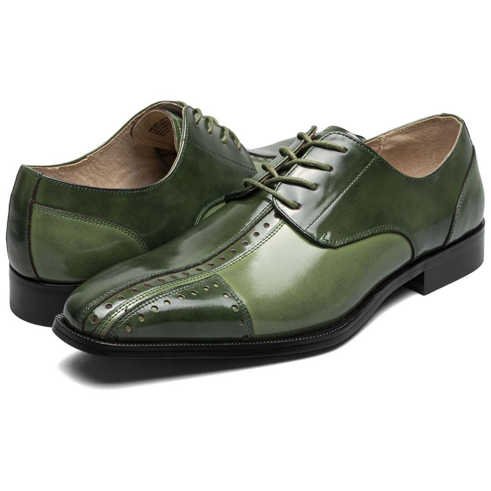Palmento Modified Cap Toe Oxford | Stacy Adams Dress Shoes in Green Multi for Men