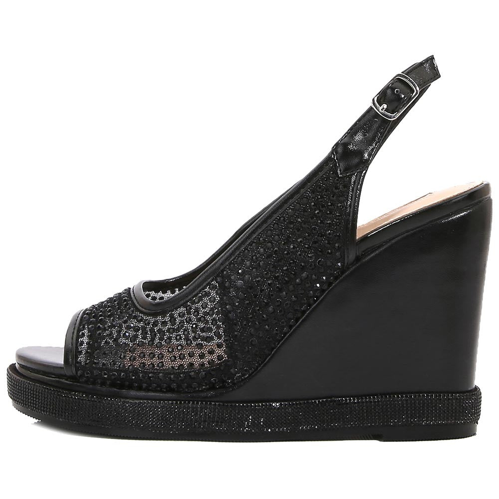 Lady Couture Belair 4” Wedge Sandals in Black