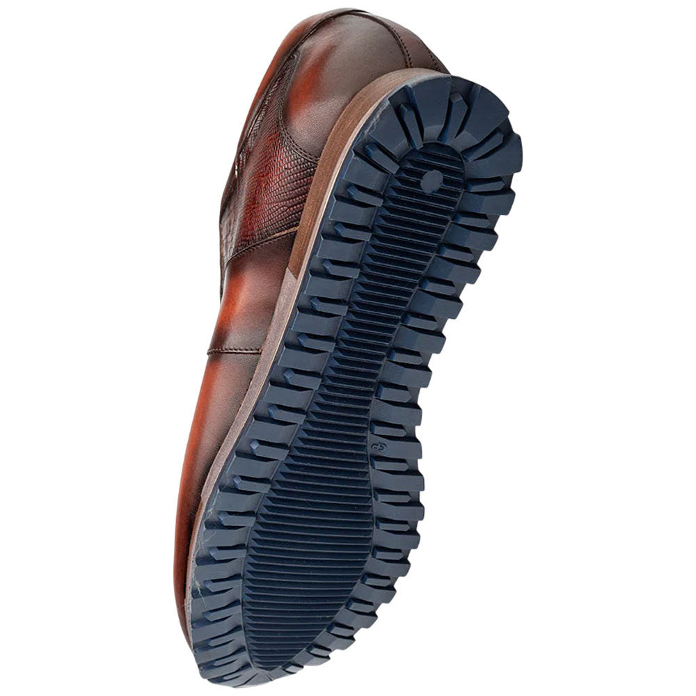 Mezlan Greenwich Genuine Lizard Skin Fashion Tan Sneaker