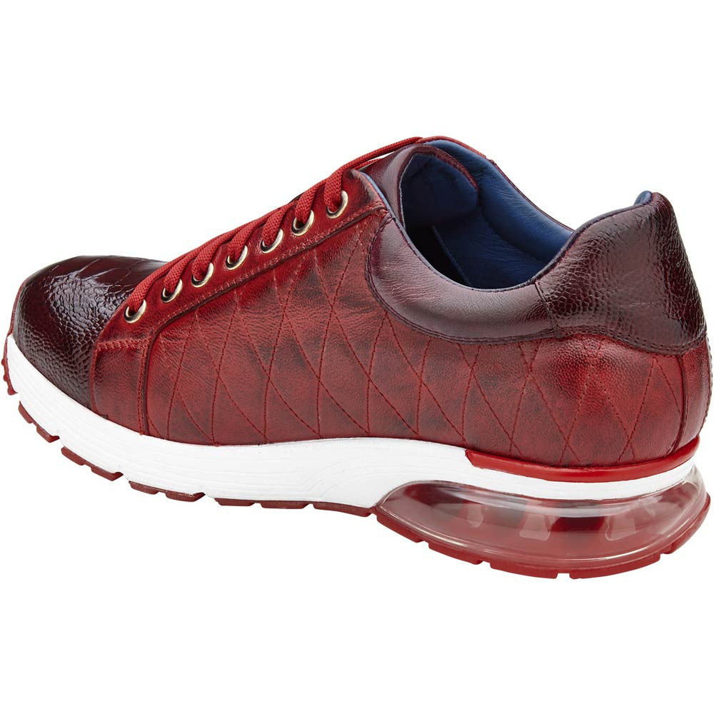 Belvedere Sacco Men's Exotic Ostrich & Quilted Calf-Skin Leather Sneakers
