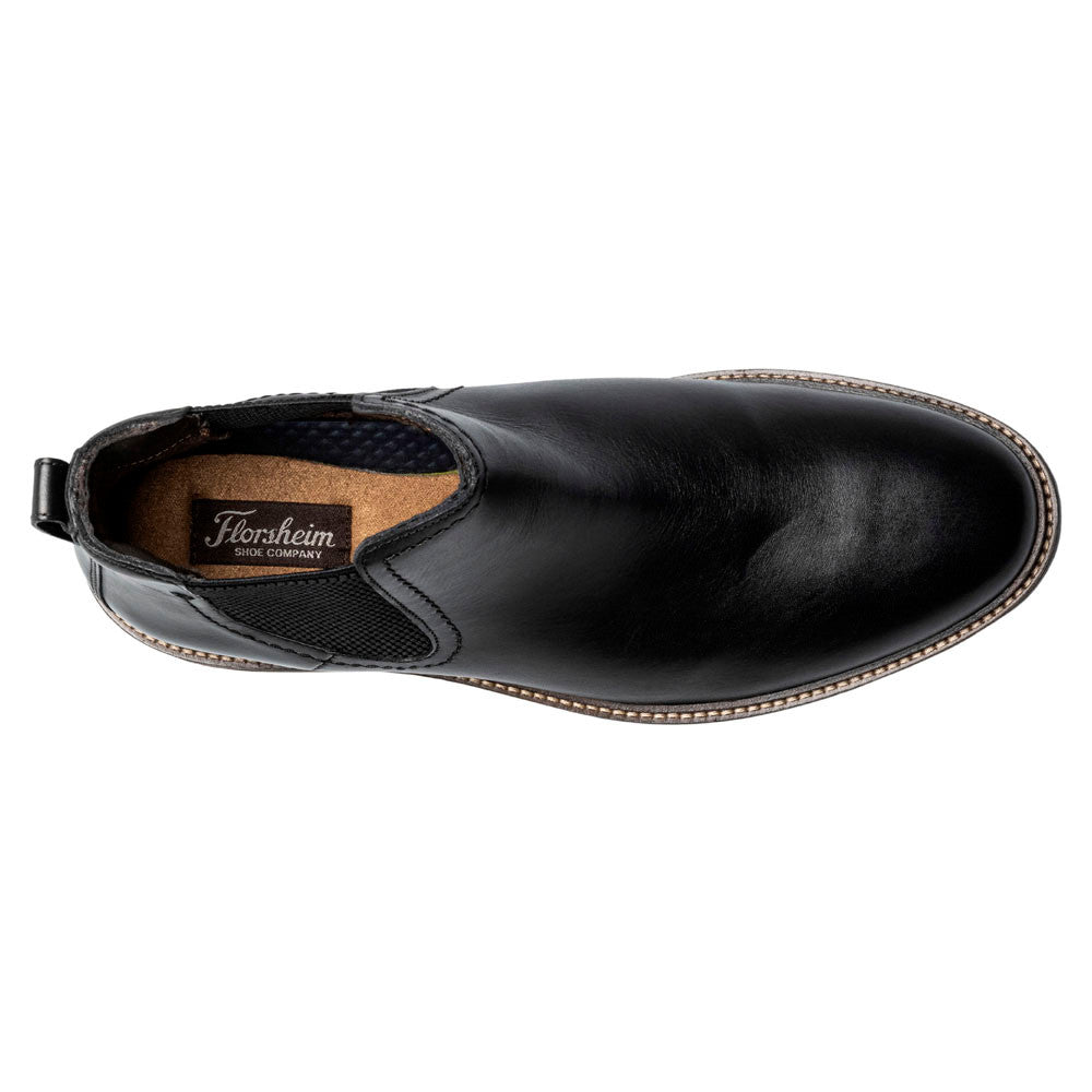 Florsheim Forge Black Smooth Leather Plain Toe Gore Chukka Boots (USA Men Size)