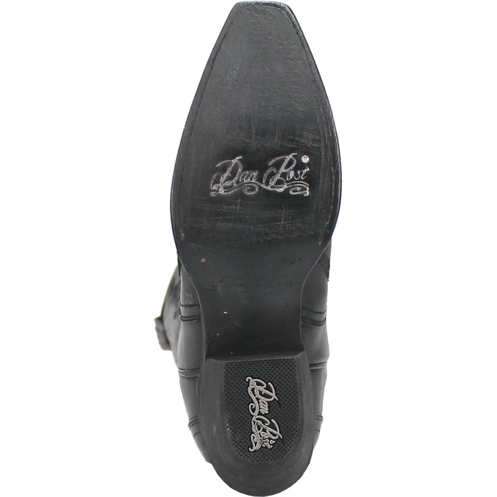 Dan Post Women’s Hallie Black 15” Snip Toe Medium Cowboy Boot