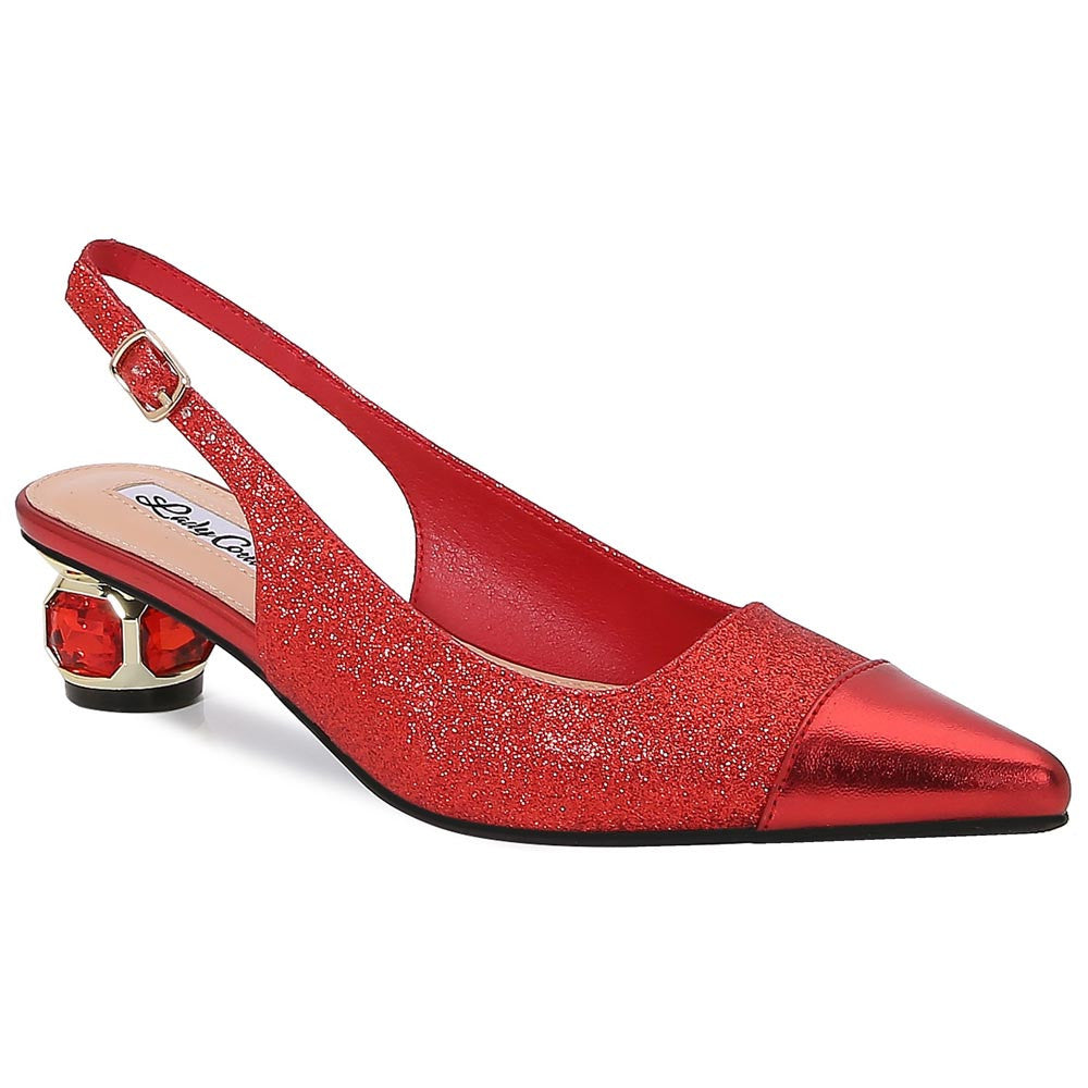 Lady Couture Saphire Pump 1.5” In Red