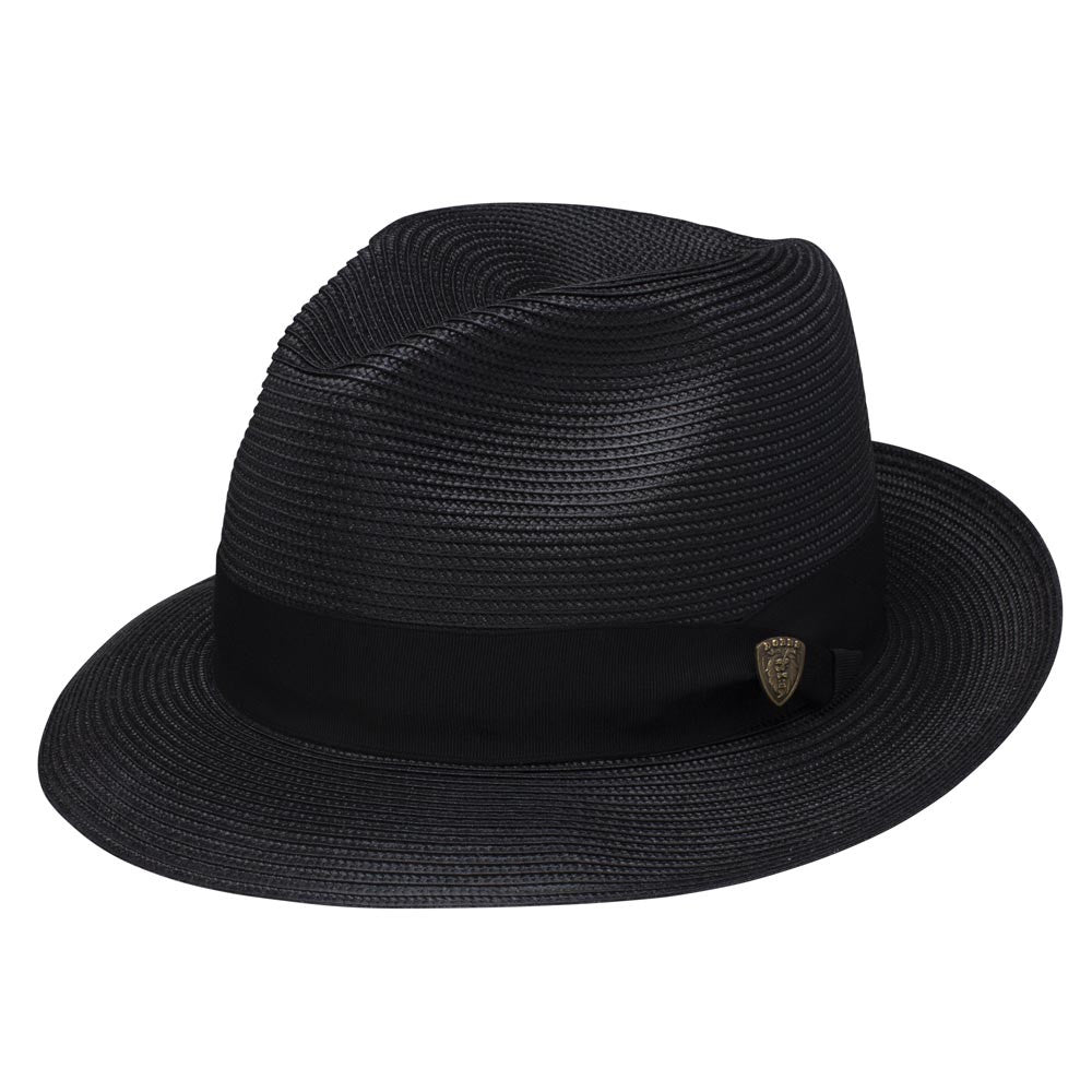 Dobbs Rosebud Black Florentine Milan Straw Hat