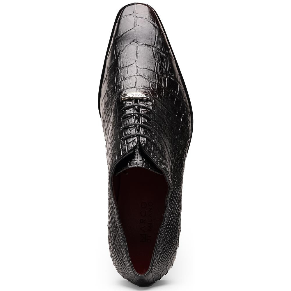 Marco Di Milano Bono Black Alligator Dress Shoes