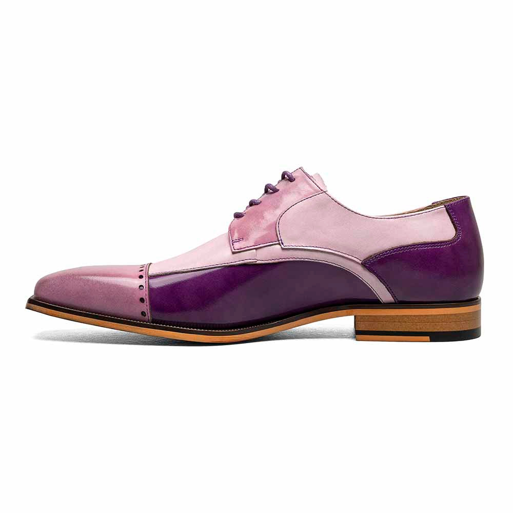 Stacy Adams Purple Multi PLAZA Modified Cap Toe Oxford
