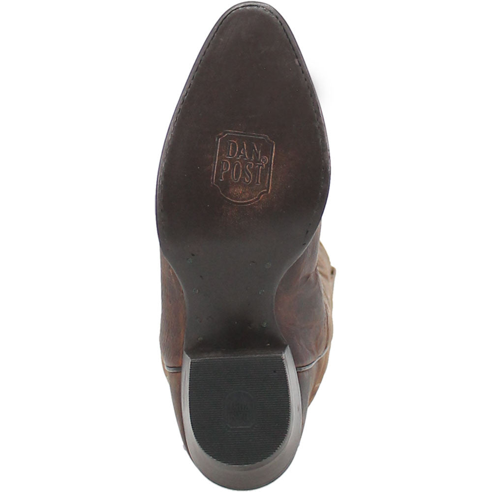 Dan Post Marla Bay Apache Leather Round Toe Western Cowgirl Boot (US Women Size)