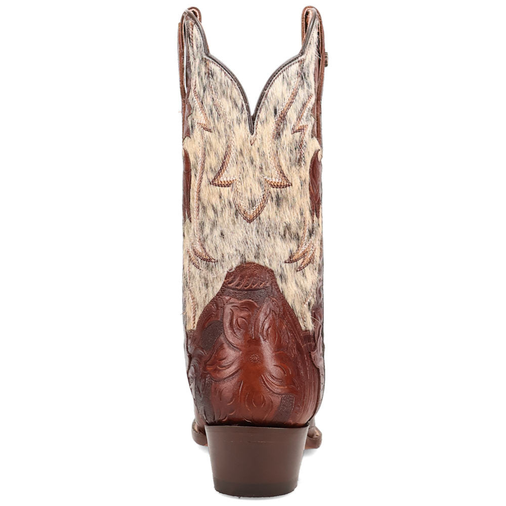 Dan Post Andrinna Brown Leather Snip Toe Western Cowgirl Boot (USA Women Size)