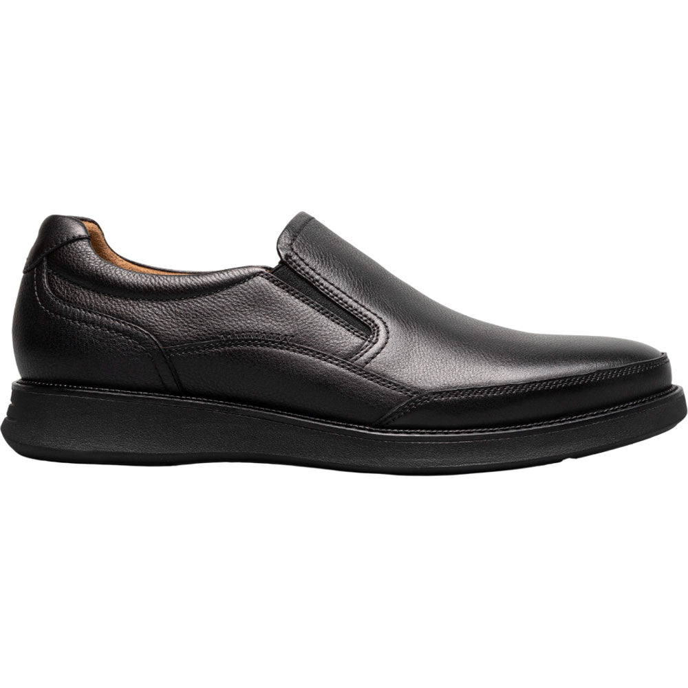Florsheim Launch Black Smooth Leather Moc Toe Easy On-Off Loafers (US Men Size)