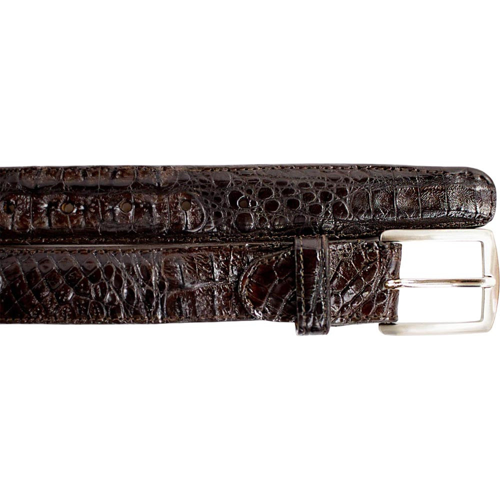 Belvedere Men's Brown Crocodile Belt