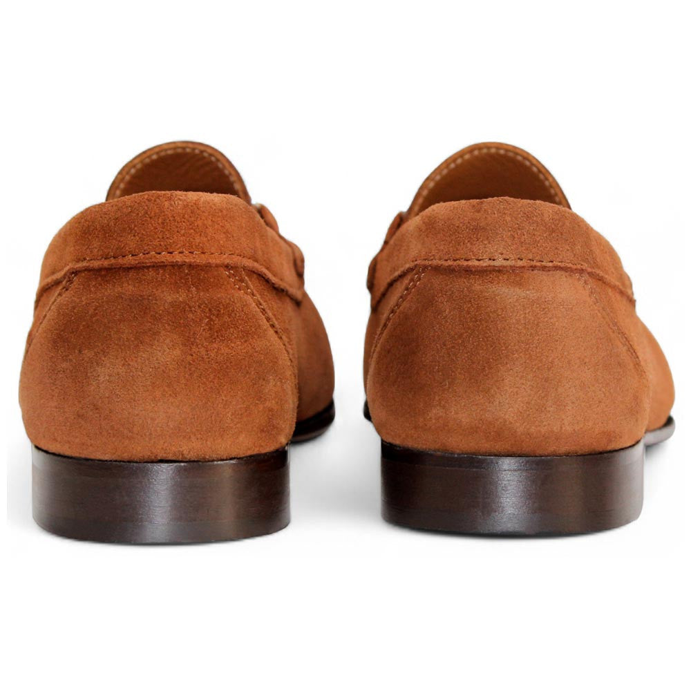 Termoli Rust Suede Leather Slip On | Duca Dress Loafers for Men