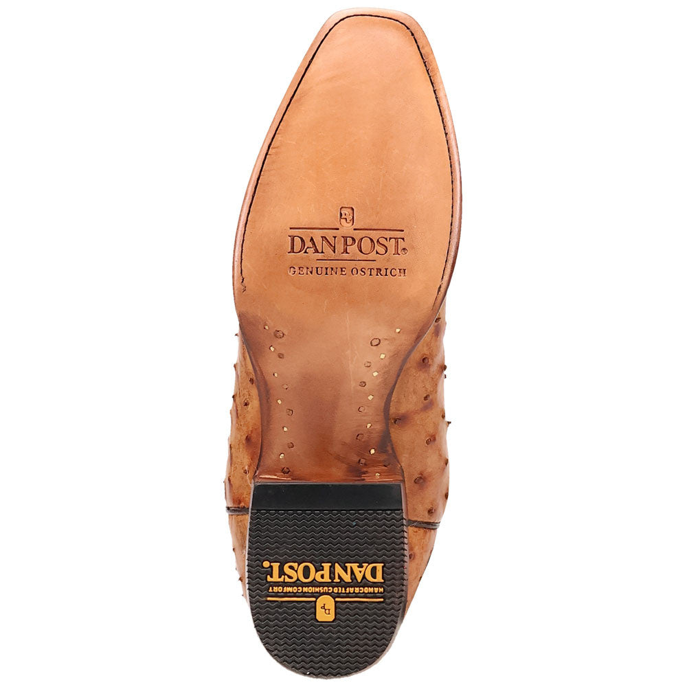 Dan Post Marco Saddle Full Quill Ostrich Square Toe Western Cowboy Boots