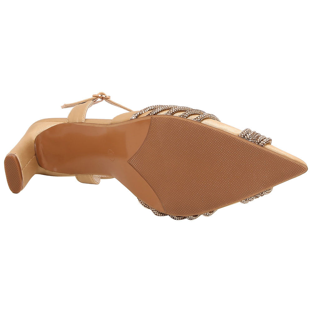 Lady Couture Fay 3.5” Pumps in Gold