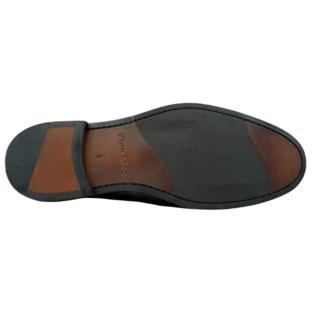Alan Payne Miami Gold Bit Black Leather Slip On Loafers