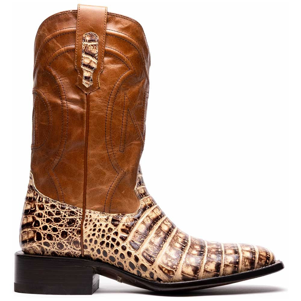 Tucson Genuine Caiman Belly Skin Stone Orix Cowboy Boot | Marco Di Milano Western Boots