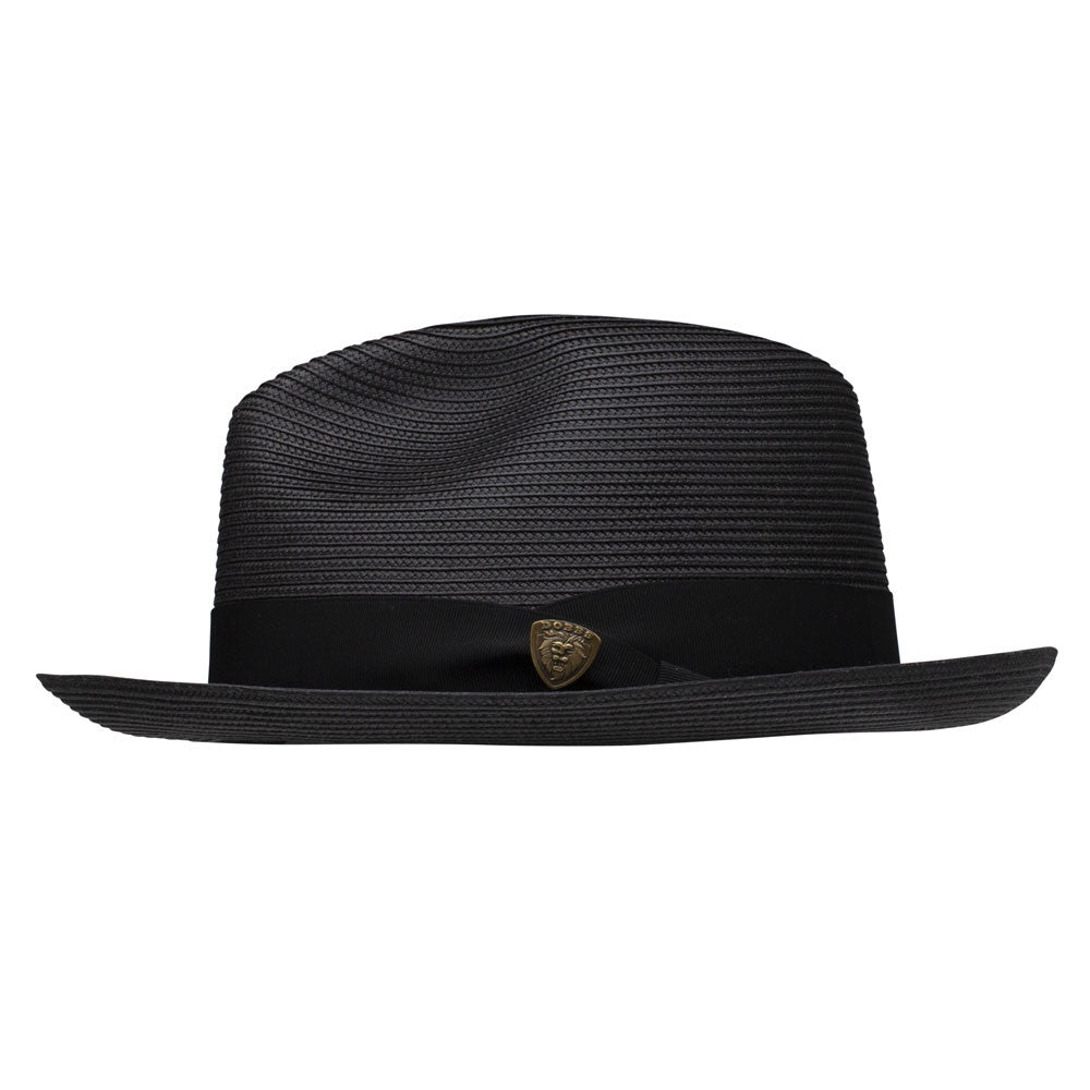 Dobbs Rosebud Black Florentine Milan Straw Hat