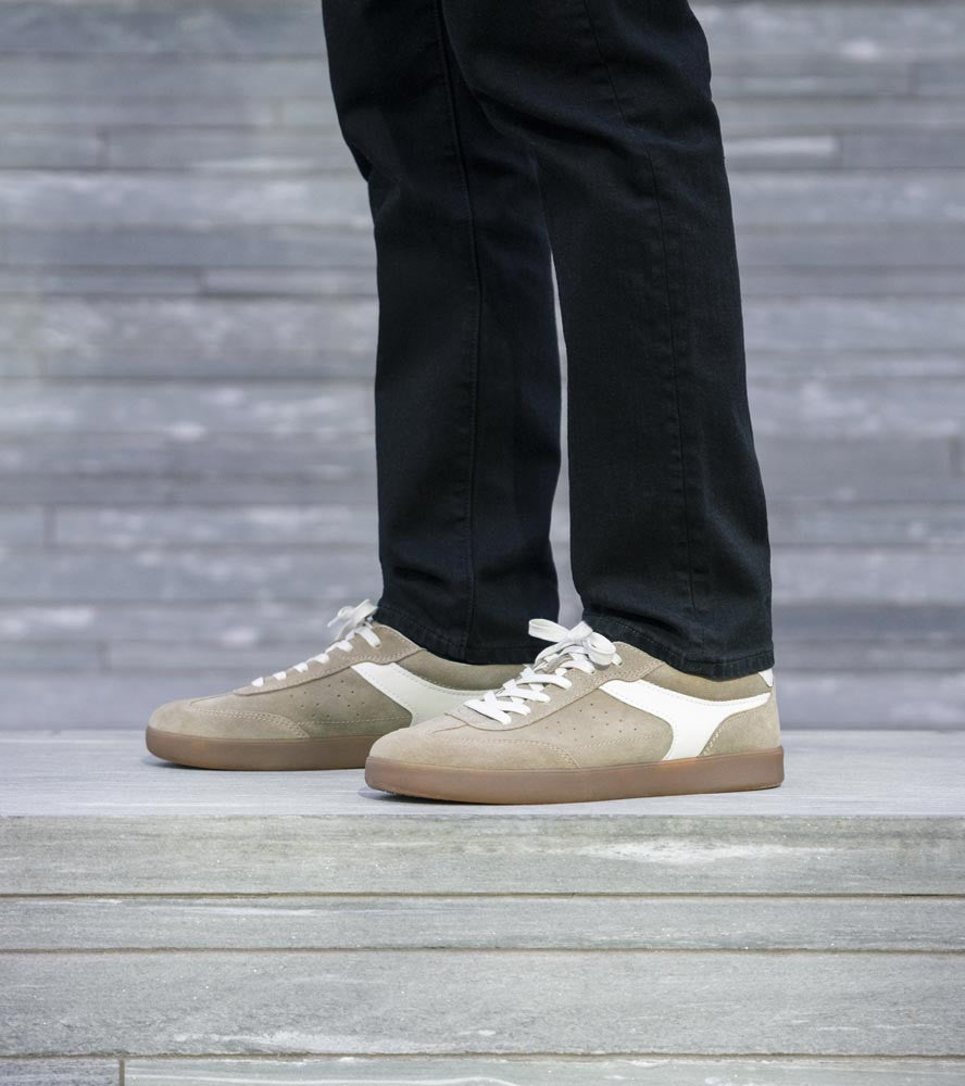 Pace T-Toe Lace Up Casual Sneaker | Florsheim Taupe Multi Dress Sneakers for Men