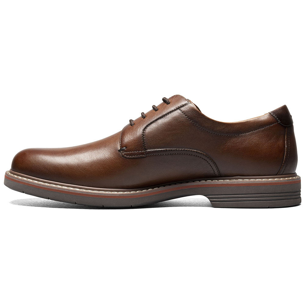 Norwalk PlainToe Oxford | Florsheim Cognac Tumbled Dress Shoes for Men
