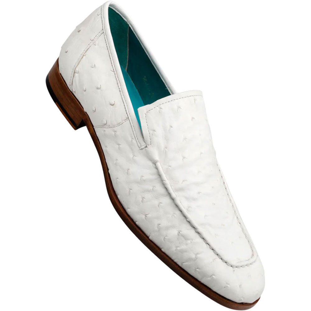 Mezlan Men’s Menor White Genuine Ostrich Slip-On